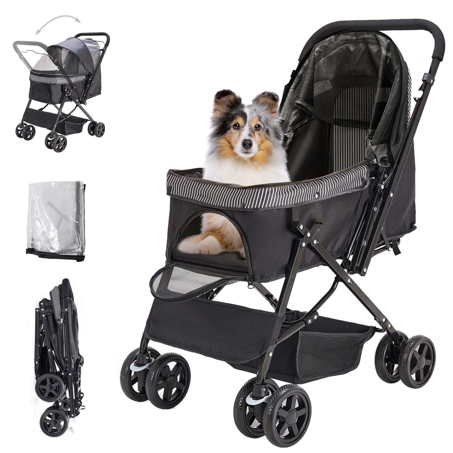 Amazon.co.jp: LPOTIUS ペットカート 軽量 折りたたみ 対面式